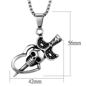 TK1997 - High polished (no plating) Stainless Steel Necklace with No Stone