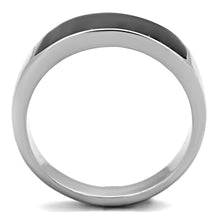 Load image into Gallery viewer, TK2062 - High polished (no plating) Stainless Steel Ring with Epoxy  in Jet