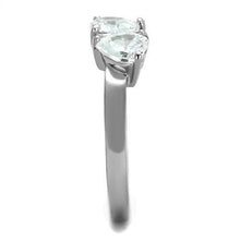 Load image into Gallery viewer, TK2167 - High polished (no plating) Stainless Steel Ring with AAA Grade CZ  in Clear