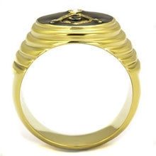 Load image into Gallery viewer, TK2224 - IP Gold(Ion Plating) Stainless Steel Ring with Top Grade Crystal  in Clear