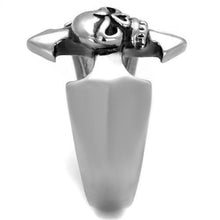 Load image into Gallery viewer, TK2318 - High polished (no plating) Stainless Steel Ring with Epoxy  in Jet