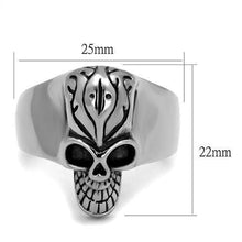 Load image into Gallery viewer, TK2324 - High polished (no plating) Stainless Steel Ring with Epoxy  in Jet