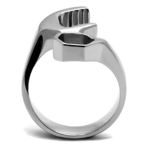 TK2396 - High polished (no plating) Stainless Steel Ring with No Stone