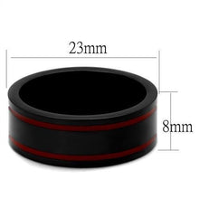 Load image into Gallery viewer, TK2407 - IP Black(Ion Plating) Stainless Steel Ring with Epoxy  in Siam