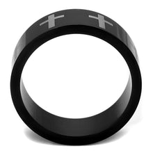 Load image into Gallery viewer, TK2410 - Two-Tone IP Black (Ion Plating) Stainless Steel Ring with No Stone