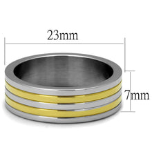Load image into Gallery viewer, TK2413 - Two-Tone IP Gold (Ion Plating) Stainless Steel Ring with No Stone