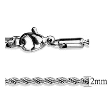 Load image into Gallery viewer, TK2426 - High polished (no plating) Stainless Steel Chain with No Stone