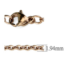 Load image into Gallery viewer, TK2428R - IP Rose Gold(Ion Plating) Stainless Steel Chain with No Stone