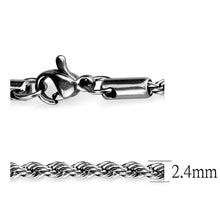 Load image into Gallery viewer, TK2433 - High polished (no plating) Stainless Steel Chain with No Stone