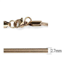 Load image into Gallery viewer, TK2441R - IP Rose Gold(Ion Plating) Stainless Steel Chain with No Stone