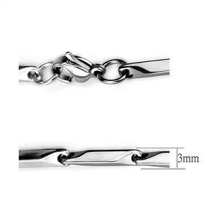TK2442 - High polished (no plating) Stainless Steel Chain with No Stone