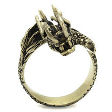 Load image into Gallery viewer, TK2444 - IP Antique Copper Stainless Steel Ring with Epoxy  in Jet