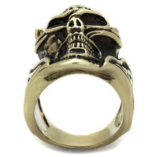 Load image into Gallery viewer, TK2446 - IP Antique Copper Stainless Steel Ring with Epoxy  in Jet