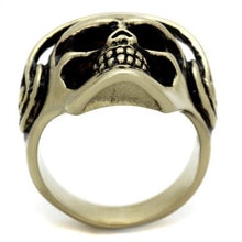 Load image into Gallery viewer, TK2451 - IP Antique Copper Stainless Steel Ring with Epoxy  in Jet