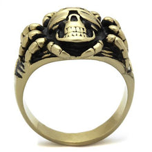 Load image into Gallery viewer, TK2461 - IP Antique Copper Stainless Steel Ring with Epoxy  in Jet