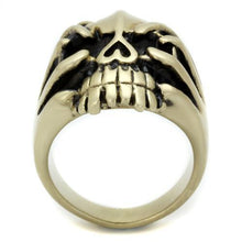 Load image into Gallery viewer, TK2463 - IP Antique Copper Stainless Steel Ring with Epoxy  in Jet