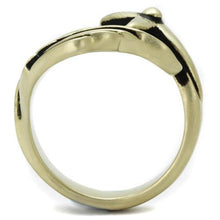 Load image into Gallery viewer, TK2470 - IP Antique Copper Stainless Steel Ring with Epoxy  in Jet