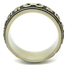 Load image into Gallery viewer, TK2471 - IP Antique Copper Stainless Steel Ring with Epoxy  in Jet