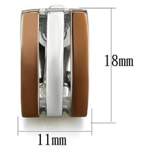 Load image into Gallery viewer, TK2542 - Two Tone IP Light Brown (IP Light coffee) Stainless Steel Earrings with No Stone