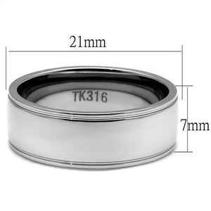 TK2563 - High polished (no plating) Stainless Steel Ring with No Stone