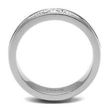 Load image into Gallery viewer, TK2568 - Two-Tone IP Black (Ion Plating) Stainless Steel Ring with Top Grade Crystal  in Clear