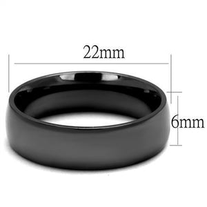 TK2581 IP Light Black  (IP Gun) Stainless Steel Ring with No Stone in No Stone