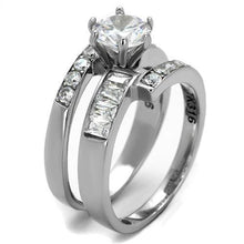 Load image into Gallery viewer, TK2616 - No Plating Stainless Steel Ring with AAA Grade CZ  in Clear