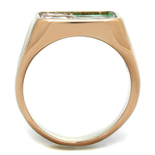 Load image into Gallery viewer, TK2737 - IP Rose Gold(Ion Plating) Stainless Steel Ring with Leather  in Multi Color