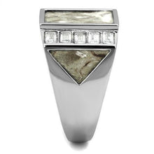 Load image into Gallery viewer, TK2784 - No Plating Stainless Steel Ring with AAA Grade CZ  in Clear
