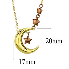 Load image into Gallery viewer, TK2796 - IP Gold &amp; IP Light Brown (IP Light coffee) Stainless Steel Necklace with No Stone