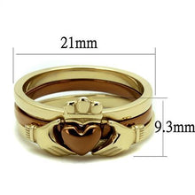 Load image into Gallery viewer, TK2801 - IP Gold &amp; IP Light Brown (IP Light coffee) Stainless Steel Ring with No Stone