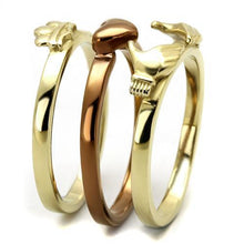 Load image into Gallery viewer, TK2801 - IP Gold &amp; IP Light Brown (IP Light coffee) Stainless Steel Ring with No Stone