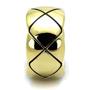 TK2803 - IP Gold(Ion Plating) Stainless Steel Ring with No Stone
