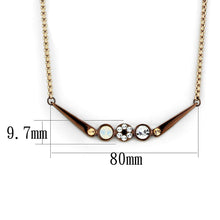 Load image into Gallery viewer, TK2823 - IP Rose Gold &amp; IP light Coffee Stainless Steel Necklace with Top Grade Crystal  in Multi Color