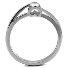 Load image into Gallery viewer, TK2835 - High polished (no plating) Stainless Steel Ring with AAA Grade CZ  in Clear