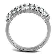 Load image into Gallery viewer, TK2866 - High polished (no plating) Stainless Steel Ring with AAA Grade CZ  in Clear