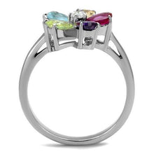 Load image into Gallery viewer, TK2867 - High polished (no plating) Stainless Steel Ring with AAA Grade CZ  in Multi Color