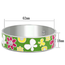 Load image into Gallery viewer, TK287 - High polished (no plating) Stainless Steel Bangle with Epoxy  in Multi Color