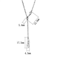 Load image into Gallery viewer, TK2894 - High polished (no plating) Stainless Steel Necklace with Top Grade Crystal  in Clear