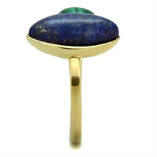 Load image into Gallery viewer, TK2906 - IP Gold(Ion Plating) Stainless Steel Ring with Precious Stone Lapis in Montana
