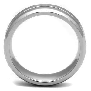 TK2917 - High polished (no plating) Stainless Steel Ring with No Stone