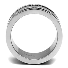 Load image into Gallery viewer, TK2927 - High polished (no plating) Stainless Steel Ring with Epoxy  in Jet