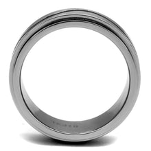 Load image into Gallery viewer, TK2929 - High polished (no plating) Stainless Steel Ring with Epoxy  in Jet