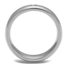 Load image into Gallery viewer, TK2934 - High polished (no plating) Stainless Steel Ring with AAA Grade CZ  in Clear