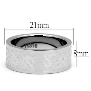 TK2940 High polished (no plating) Stainless Steel Ring with No Stone in No Stone