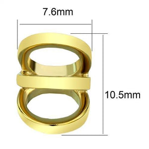 TK2952 - IP Gold(Ion Plating) Stainless Steel Earrings with No Stone