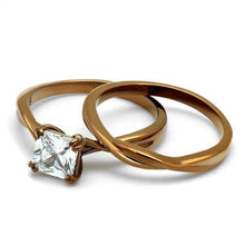 Load image into Gallery viewer, TK2964 - IP Coffee light Stainless Steel Ring with AAA Grade CZ  in Clear