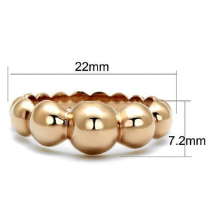 TK2967 - IP Rose Gold(Ion Plating) Stainless Steel Ring with No Stone