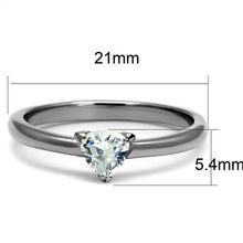 Load image into Gallery viewer, TK2978 High polished (no plating) Stainless Steel Ring with AAA Grade CZ in Clear