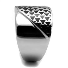 Load image into Gallery viewer, TK3010 - High polished (no plating) Stainless Steel Ring with Epoxy  in Jet